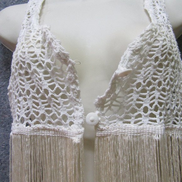 White Fringe Cool Wear Cover Up - Picture 8 of 10